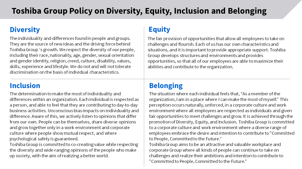 TOSHIBA Comprometidos con la Diversidad, Equidad, Inclusión y Pertenencia