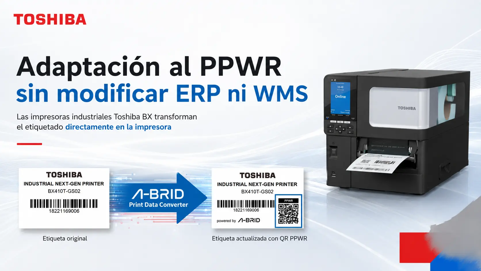 Toshiba facilita a las empresas la adaptación al PPWR sin modificar sus sistemas ERP o WMS